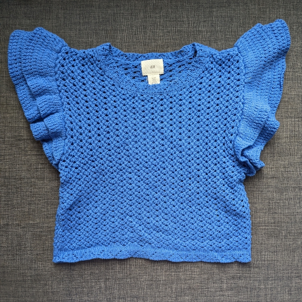 H&M Vibrant Blue Crochet Top
